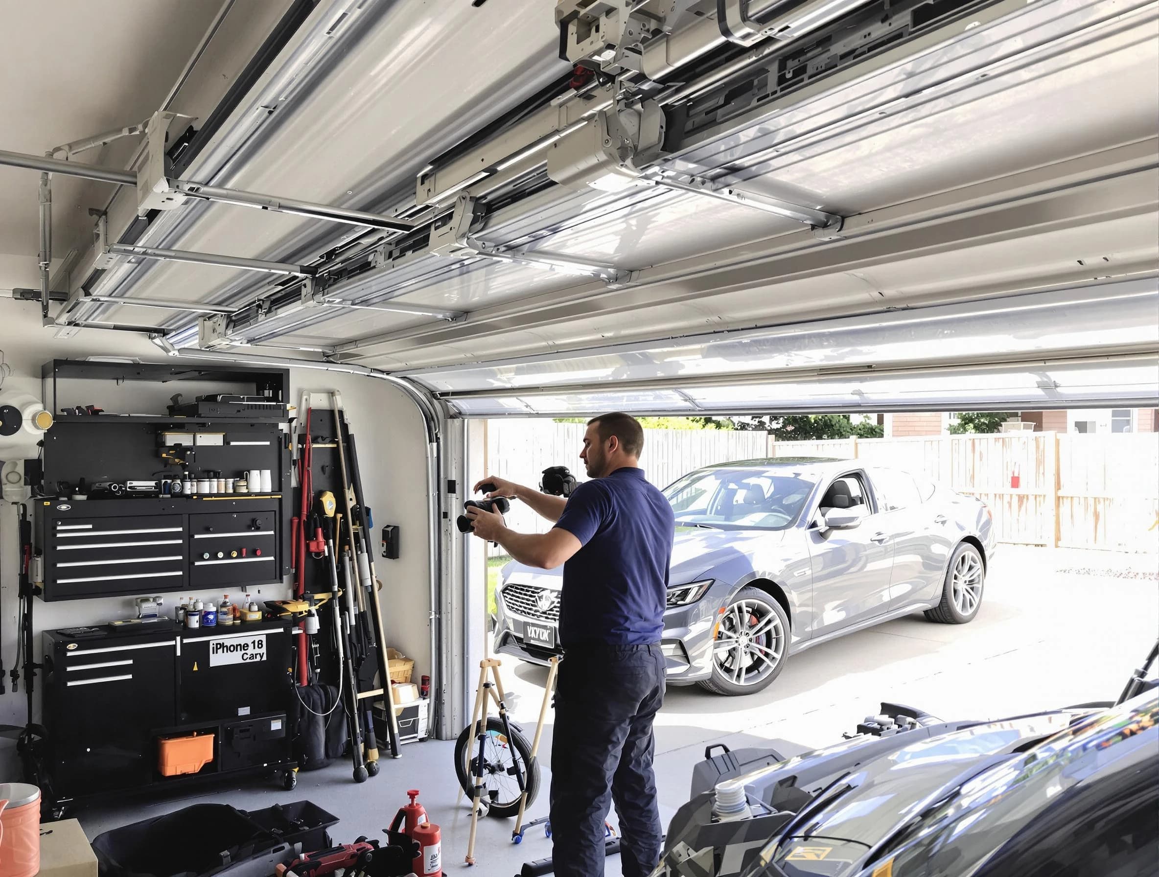 Dumbarton Garage Door Repair technician fixing noisy garage door in Dumbarton